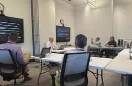  Ed Kuwalek, CTO of IIC Technologies, conducting an S-100 workshop, walking participants through key concepts and standards.