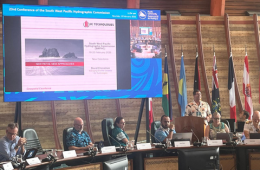 David Crossman, Managing Director Oceania of IIC Technologies, delivering IIC's briefing at the South West Pacific Hydrographic Commission (SWPHC) 2026 in Nouméa, New Caledonia, hosted by SHOM.