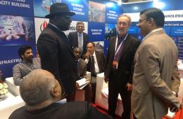 Michael A N N Oquaye Esq. High commissioner,  The High Commission of the Republic of Ghana at the IIC Technologies booth #GWF2018