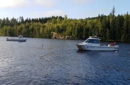 IIC Technologies survey boats at a survey site in finland